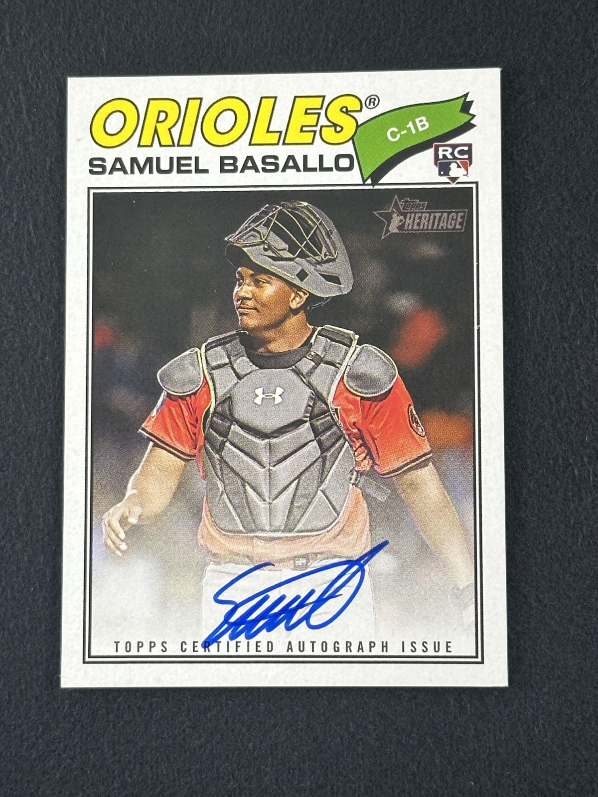 2026 Topps Heritage SAMUEL BASALLO RC Real One Auto #ROA-SBA Baltimore Orioles