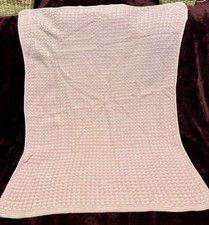 Pink baby blanket 100 cotton 33 x 40 Expectations by Baby Martex brand