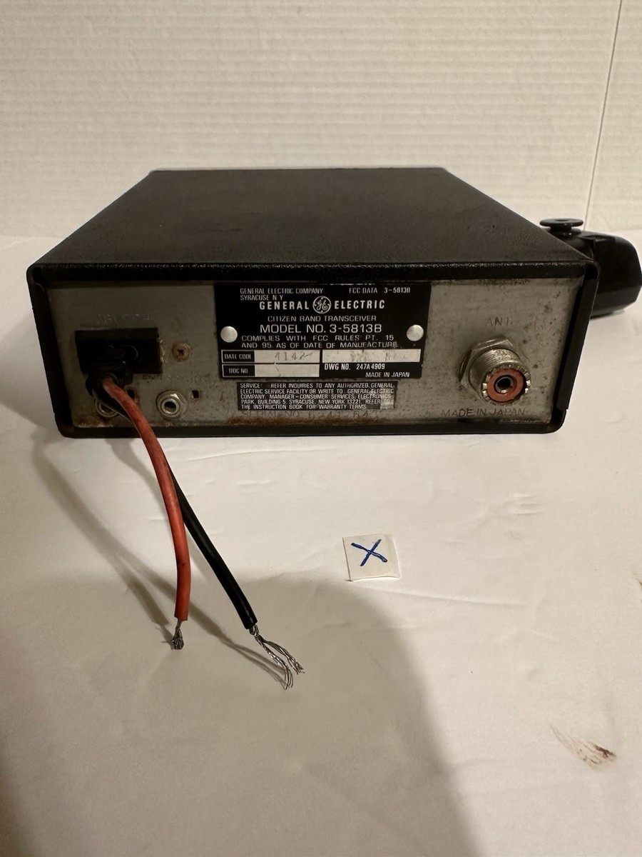 General Electric GE 3-5813B 40 Channel Mobile CB Radio~MADE IN