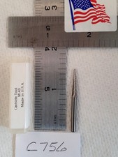 1 NEW SGS / FALCON 1/8" SHANK CARBIDE BURR SM-43 SINGLE CUT. CONE POINTED (C756)