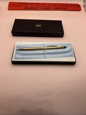 CROSS CLASSIC CENTURY BLUE BALLPOINT PEN WITH GOLD TRIM 2402 BP WITH BOX