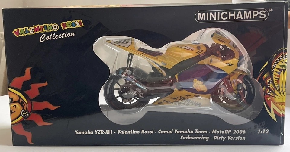 VR46 Valentino Rossi Moto GP 2006 Sachsenring Winning Bike - NEW - Minichamps