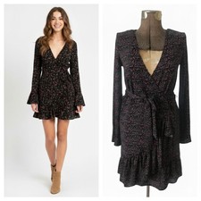 Elegant Michael Kors Black and Red Women's Wrap Dress NWT Size Small