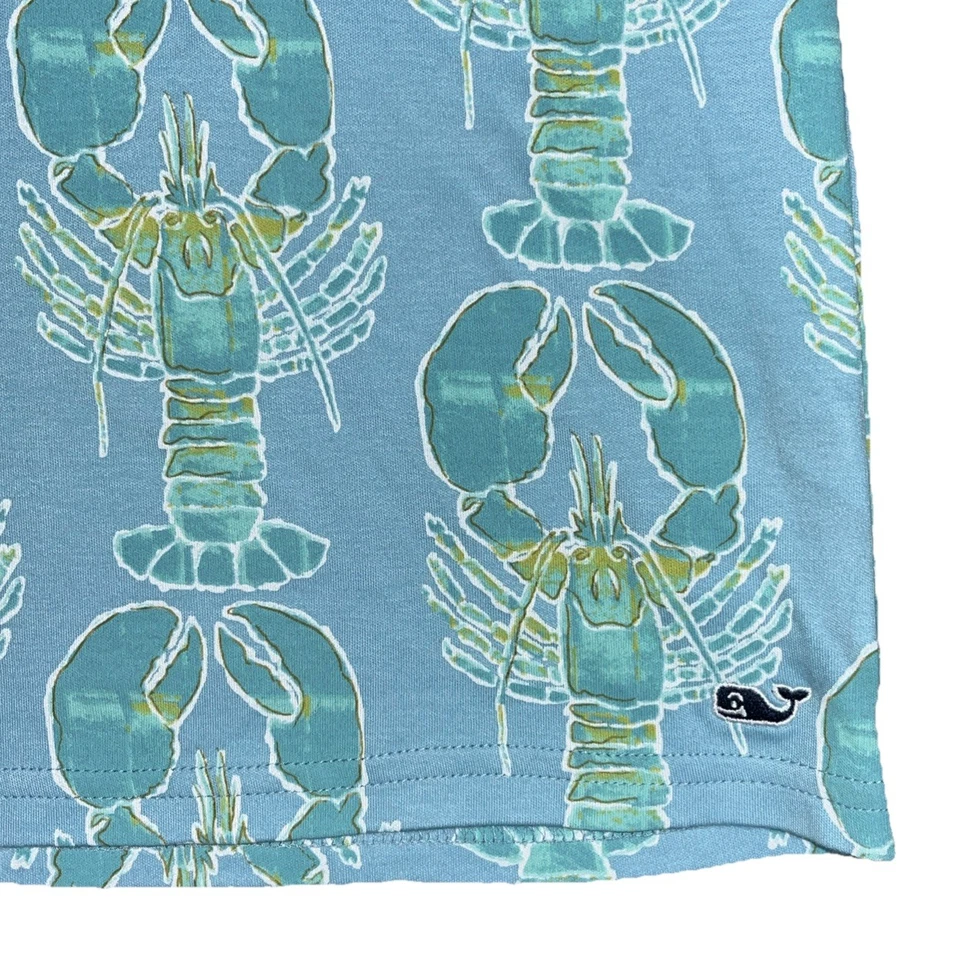 Vinyard Vines Boys Short Sleeve Indigo Lobsters Graphic Print Shirt Size 18 NWT - Image 3 of 4