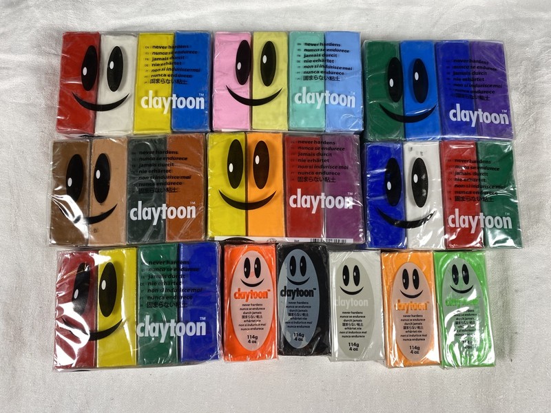 7lb 4oz of claytoon Modeling Clay. Multiple colors.