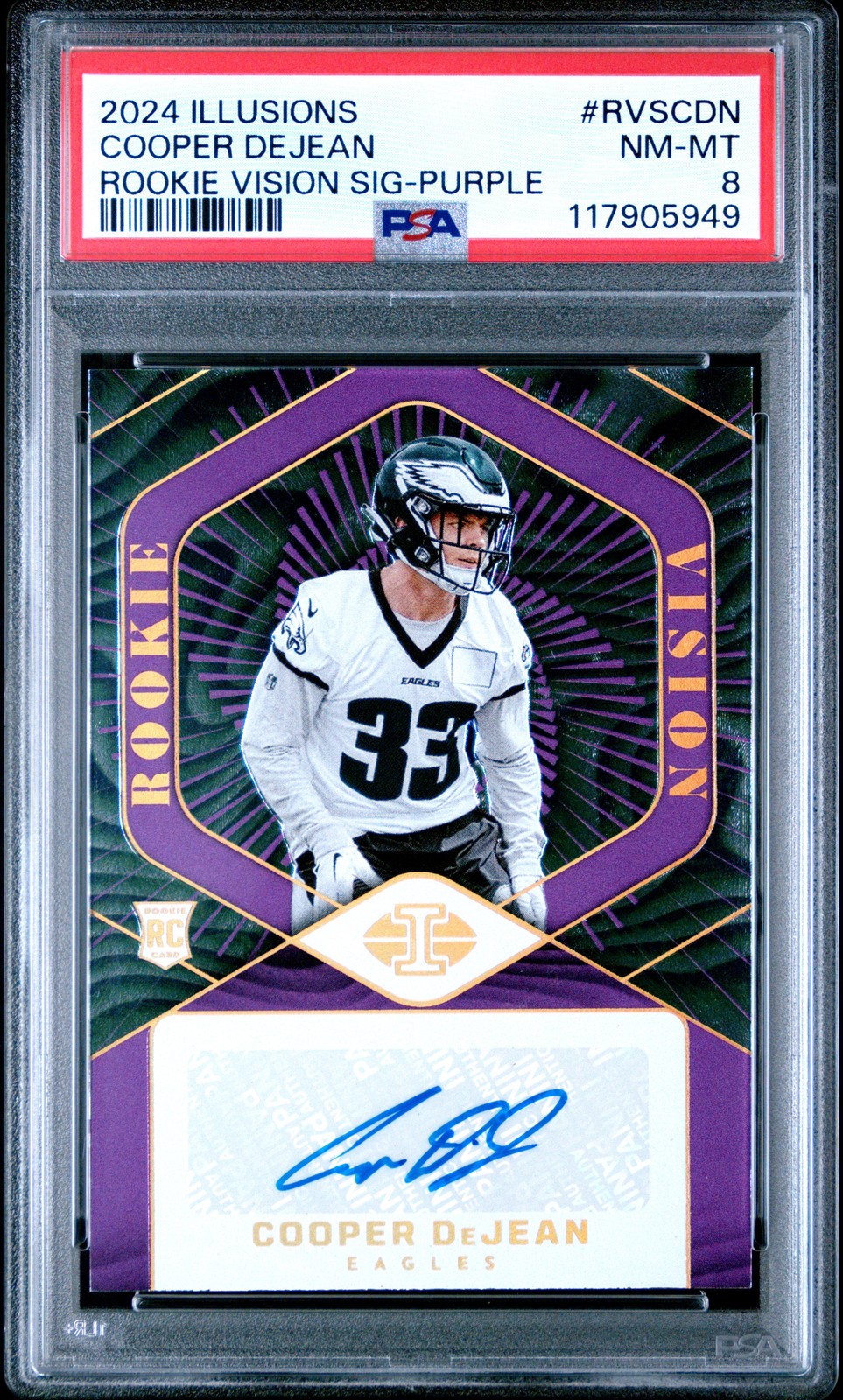 Cooper DeJean Panini Illusions Rookie Vision Signatures #RVSCDN Purple