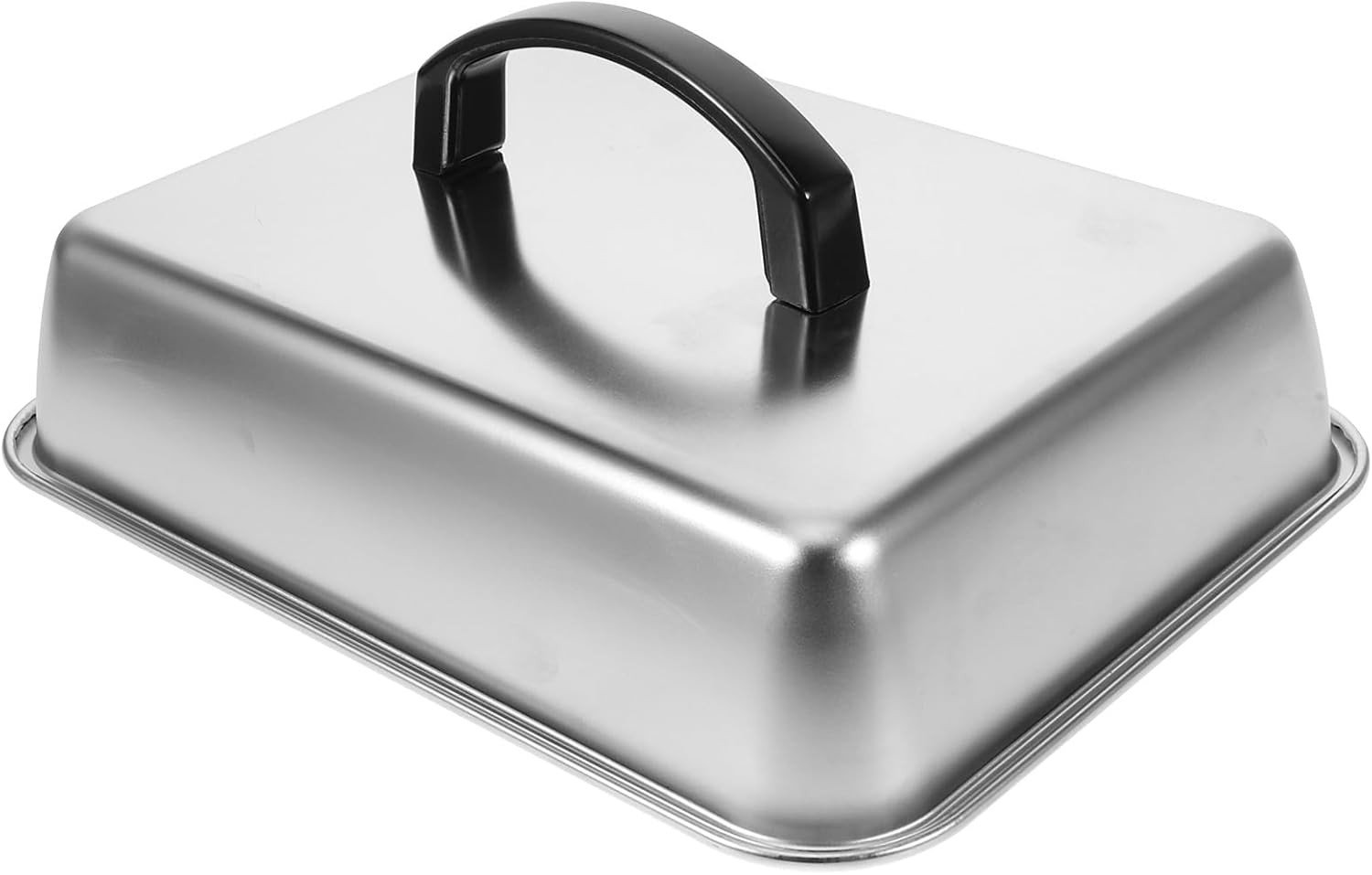 Couvercle rectangulaire pour barbecue en acier inoxydable aux finitions premium