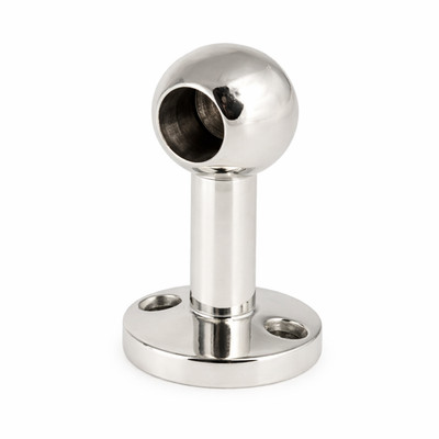 Gallery Kugelpfosten 3/8'' hohes Ende Satin Nickel Schmalboot Schienenbeschlag