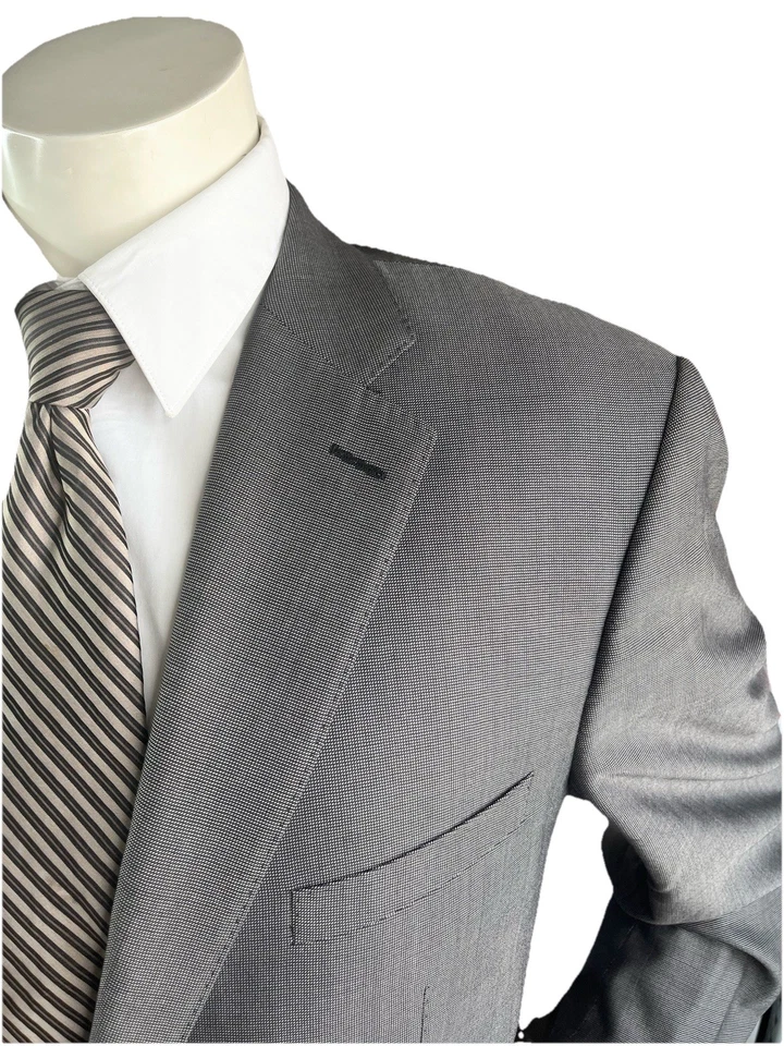 Traje de hombre Lanificio Cerruti Zegna Nobility Super 180 hecho a mano 2 piezas 42-44R 39-40x29 Foto 3 de 4