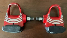 Look Red Carbon Pro Clipless Road Pedals.  9/16" Threads - For Parts or Repair