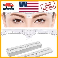 100 Pack Eyebrow Ruler Stencils - Accurate Microblading Guide for All Skin Types