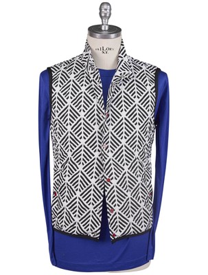 Kiton Black White Pl Vest TC83 Man