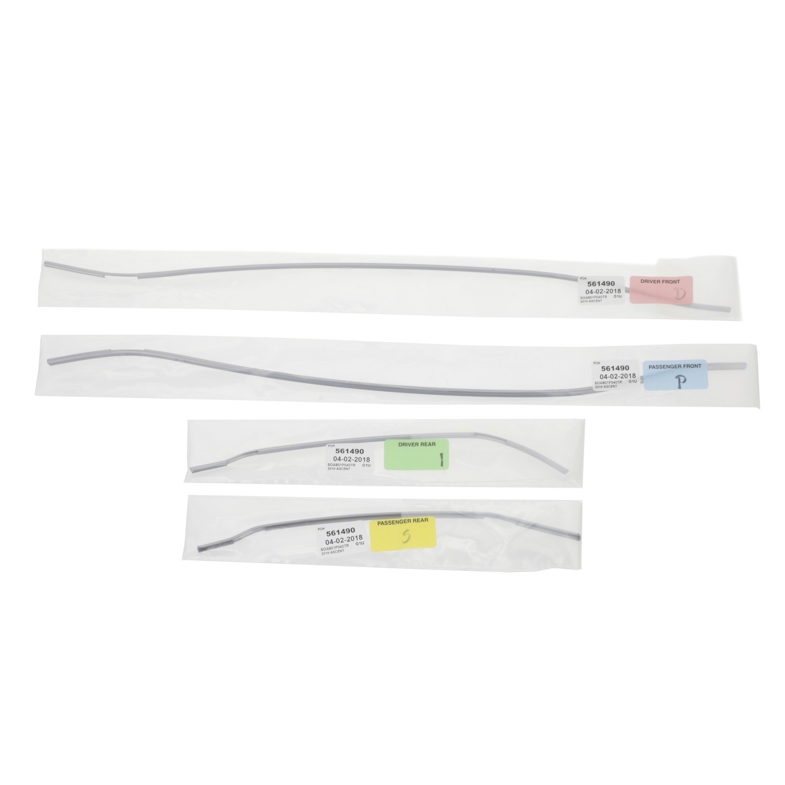 Kit de protección de borde de puerta para Subaru Ascent 2019-2024 (N/P SOA801P040TR)