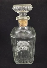 Vintage Evan Williams 200 Years Glass Whiskey Bourbon Decanter w/ Stopper