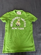 Vtg Abercrombie & Fitch S/S Shirt Mens XL Muscle Green Football NY
