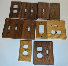 Vintage wood outlet and switch covers qty 10
