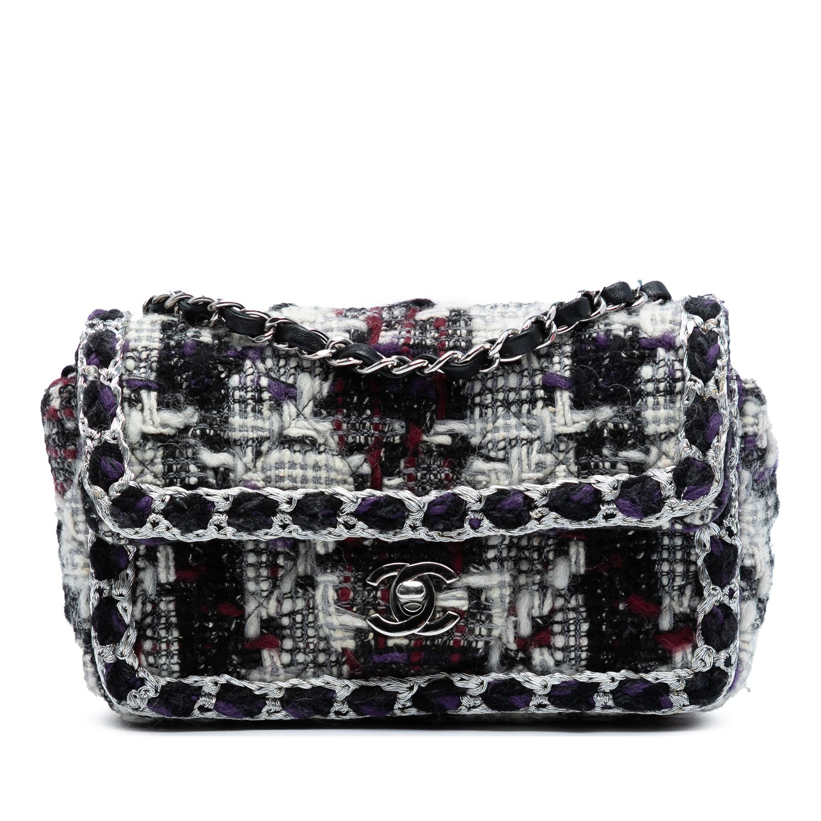 Authenticated Chanel Mini Rectangular Quilted Twe… - image 1