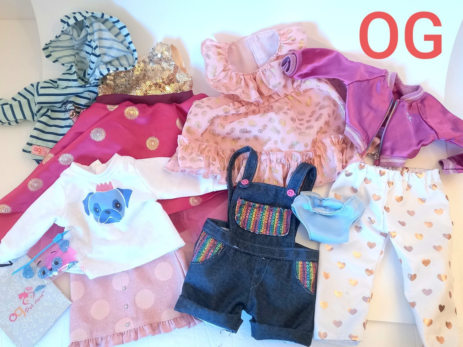 Lot Our Generation Battat Fits 18&rdquo; Doll Dresses Shirts Acc