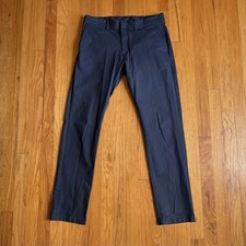 J.Crew Men  s 484 Slim Fit Tech Pants Chinos Navy Size 31x32 Tapered Leg