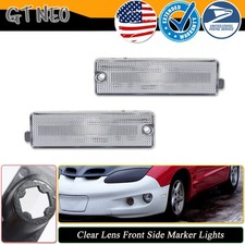2PCS Clear Lens Front Side Marker Light Housings For 1998-2002 Pontiac Firebird