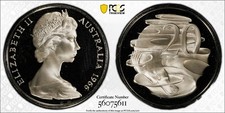 1966 Twenty 20 Cent Coin - PCGS PR68 DCAM - Proof Graded Elizabeth II Slab