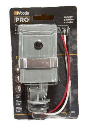 Woods Pro Stem/Swivel Mount Automatic Light Control Outdoor 120 Vac 2000W