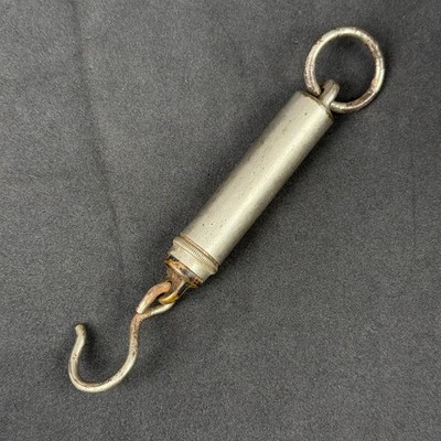 Vintage Metal Spring Scale Hanging Pocket Scale Portable Weighing Tool