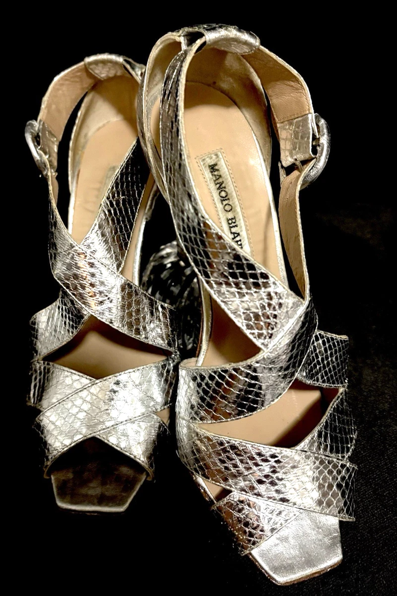 Manolo Blahnik Snake Slingback Heels for Women for sale | eBay