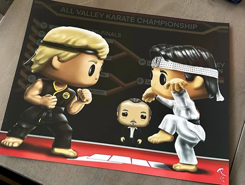 The Karate Kid Daniel Larusso And Johnny Lawrence Cobra Kai funko Style print