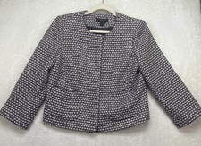 J.Crew Women's Tweed Silk Blend Cropped Lady Jacket Blue Multi Size 6