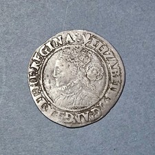 1564 (4 over 3 over 2?) Elizabeth I sixpence. Extra Large Bust 3e. Rare. s.2561B