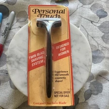 Vintage Schick Personal Touch Razor Twin Blade Shaving 80’s New On Sealed Card