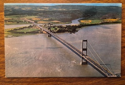 Severn Brücke, Luftaufnahme Vintage Postkarte