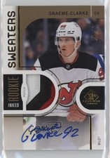 2024-25 SP Game Used Inked Rookie Sweaters 29/35 Graeme Clarke Patch Auto