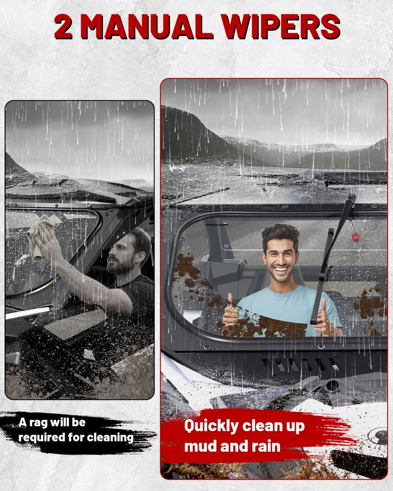 X3 Glass Windshield with Sliding Vents for Can-am Maverick X3/ X3 Max 2017-2025 - Image 4 of 4