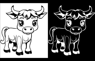 Baby Cow Two 5'' Graphic Vinyl Decals Car Tumbler Laptop Tablet Notebook Window