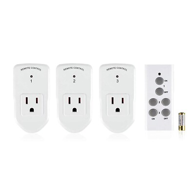 #ad #ad BN LINK Wireless Remote Control Socket Electrical Outlet Switch Automation White $15.99