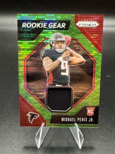 2024 Panini Prizm #RG-MPJ Michael Penix Jr. Rookie Gear Neon Green Pulsar (RC)