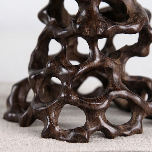 Stand Display Hard Wood China New Wood Root Carving Wooden Bonsai Base SET - Picture 8 of 10