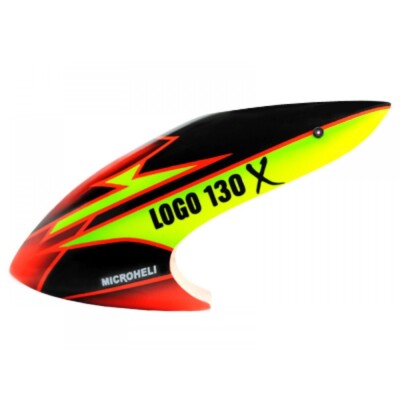 Microheli Airbrush Fiberglass Red Assassin Canopy - BLADE 130X