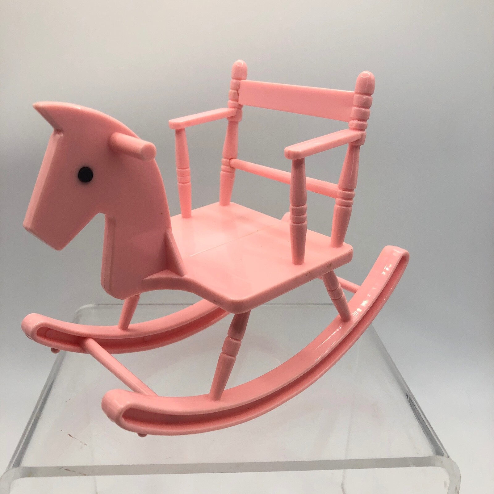 Pink Goat Rocking Chair Rocking Horse Chair Pink-Galoob Bouncin Babies Doll House Nursery-1988 ...
