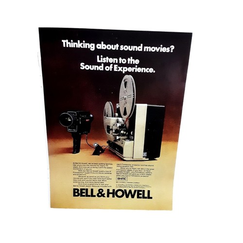 1976 Bell and Howell Filmosonic Camera Projector Print Ad 70s
