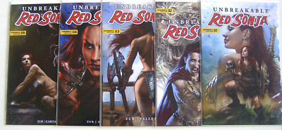 US - UNBREAKABLE RED SONJA - 1 2 3 4 5 complete series DYNAMITE 2022