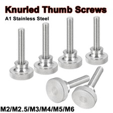 Knurled Thumb Screws Hand Grip Knob Bolts A1 Stainless Steel M2/M2.5/M3/M4/M5/M6