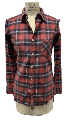R13 Plaid Deconstructed Blouse - Fabric from Japan   Size S