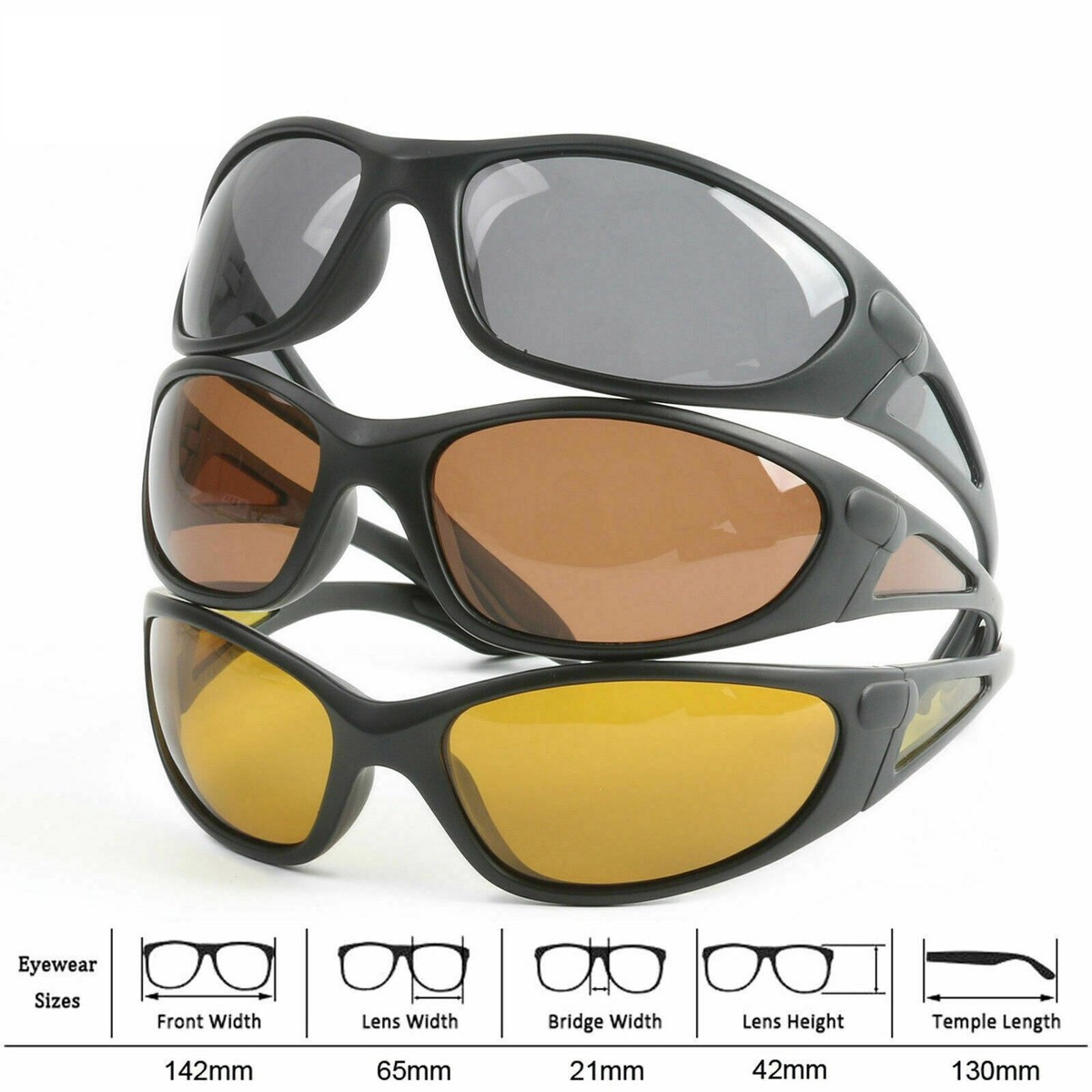 AP1073 Polarized Sport Sunglasses Brown /Yellow/ Grey Colors