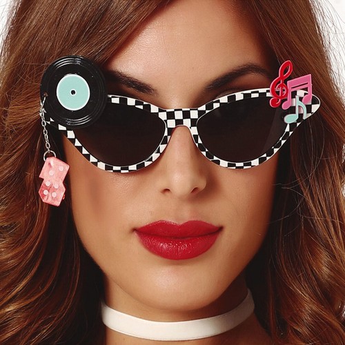 Rockabilly Sonnenbrille Rockabella 50er Jahre Retro Party-Brille RocknRoll Style
