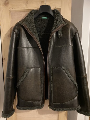 Benetton Aviator/Chaqueta Voladora (Grande) - Rara Edición Limitada Nueva Stock Antiguo - Imagen 7 de 9