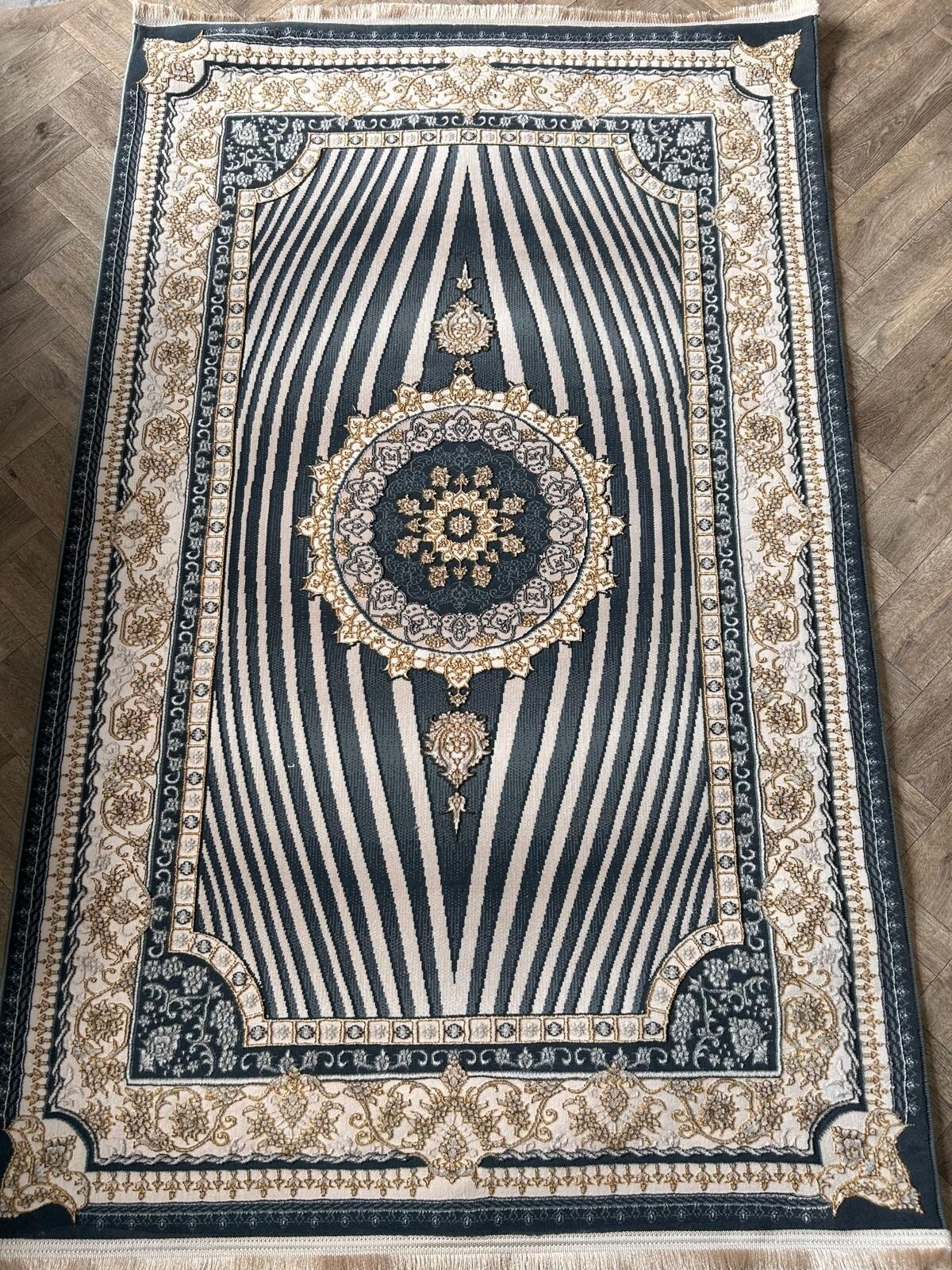 ALFOMBRA ORIENTAL SALÓN AZUL SEDOSO 200x300 Cm
