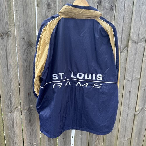 Vintage Logo Athletic NFL Game Day St. Louis Rams 90s Windbreaker w/ Hood - Picture 11 of 14